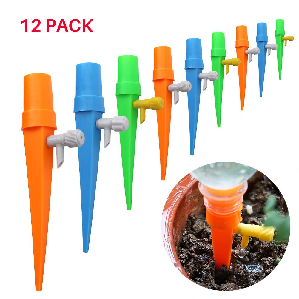 COSYHOME 12pcs Self Watering Spikes Plant Waterer Automatic Vacation Drip Irrigation Watering Device
