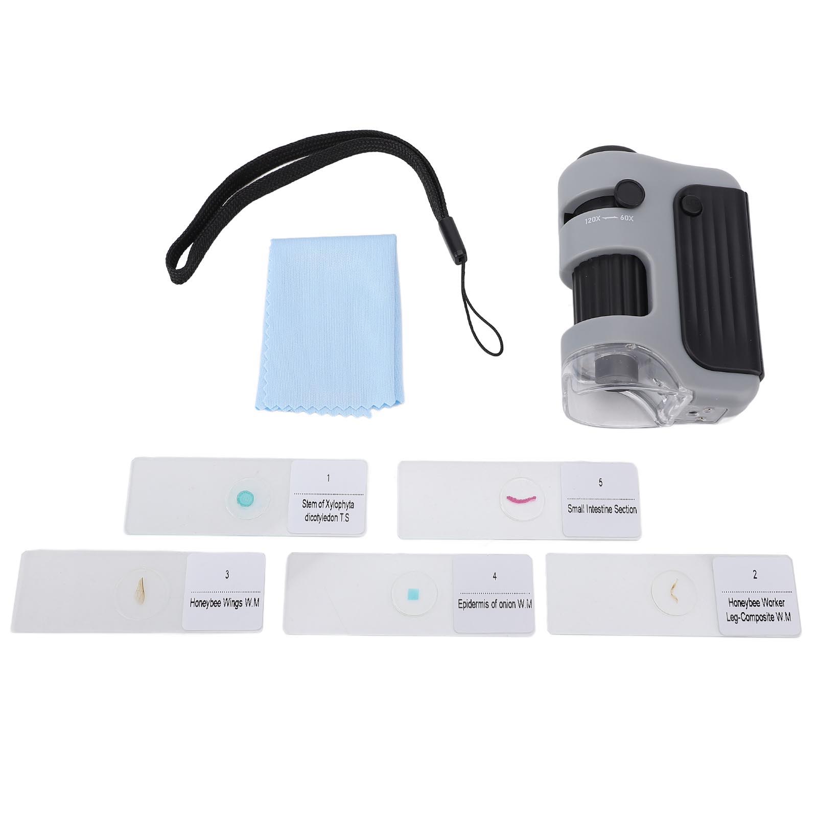 KKmoon Children Handheld Microscope Portable Students Miniature Pocket Microscope for Observation