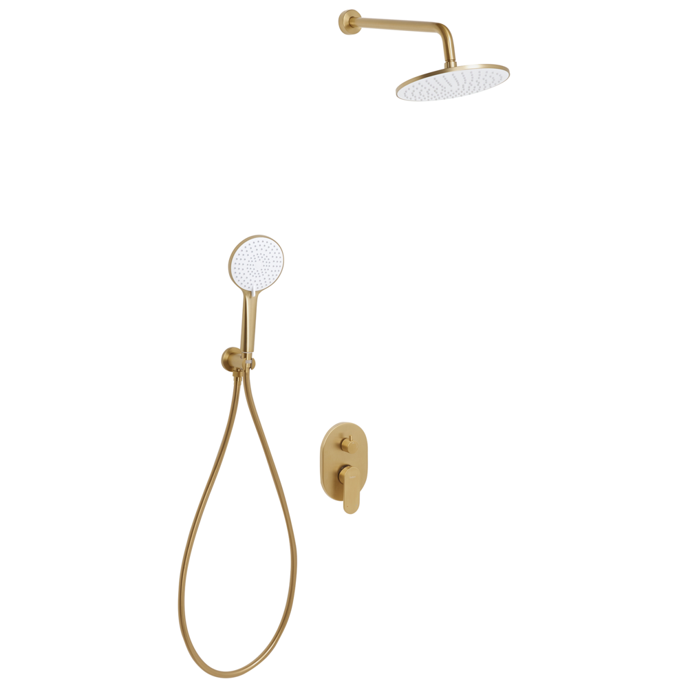 Beliani Concealed Shower Set With Rainshower Tinguiririca Gold