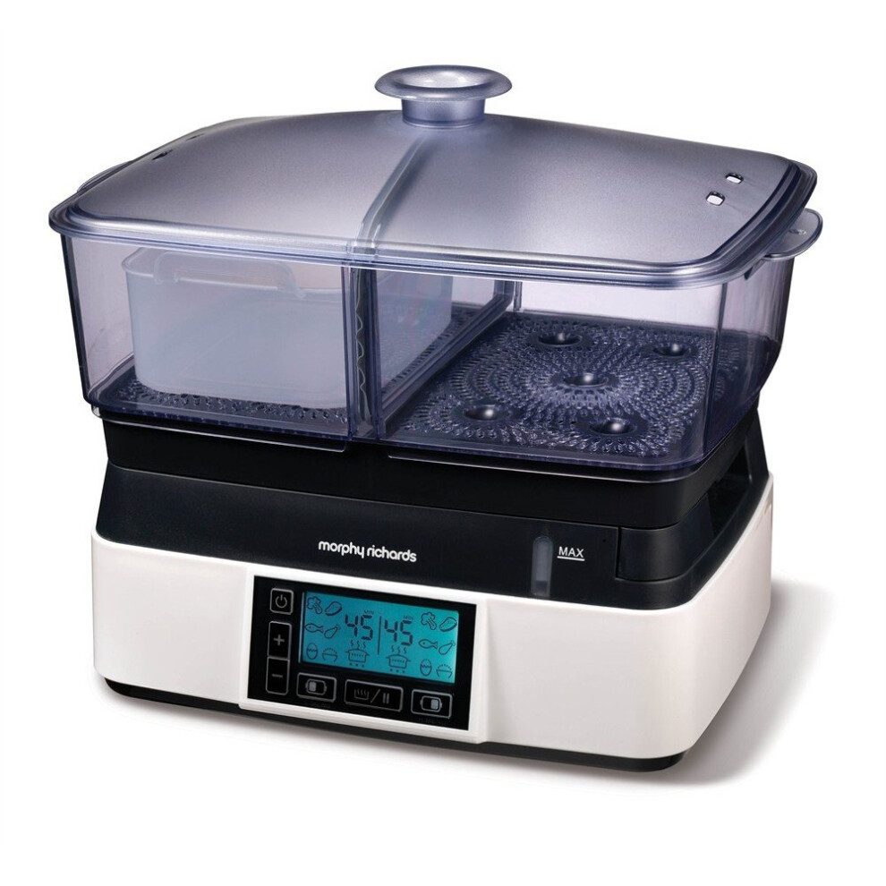 Morphy Richards Intellisteam Compact Food Steamer 6L Digital Display White Electric Food Steamer - Very Good