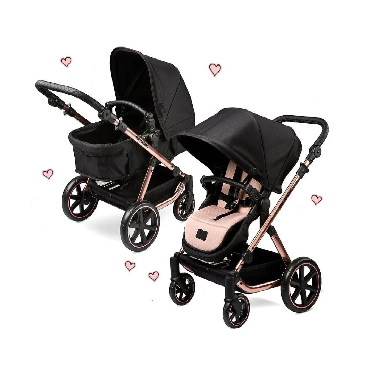 ABC-Design ABC Design Migno Dolls Pram - Rose Gold