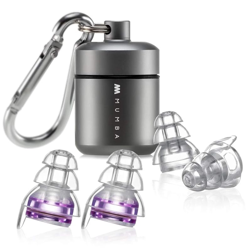 Mumba high fidelity concert earplugs reusable musician earplugs music festival DJ With storage box 24dB advanced filter technology earplugs for