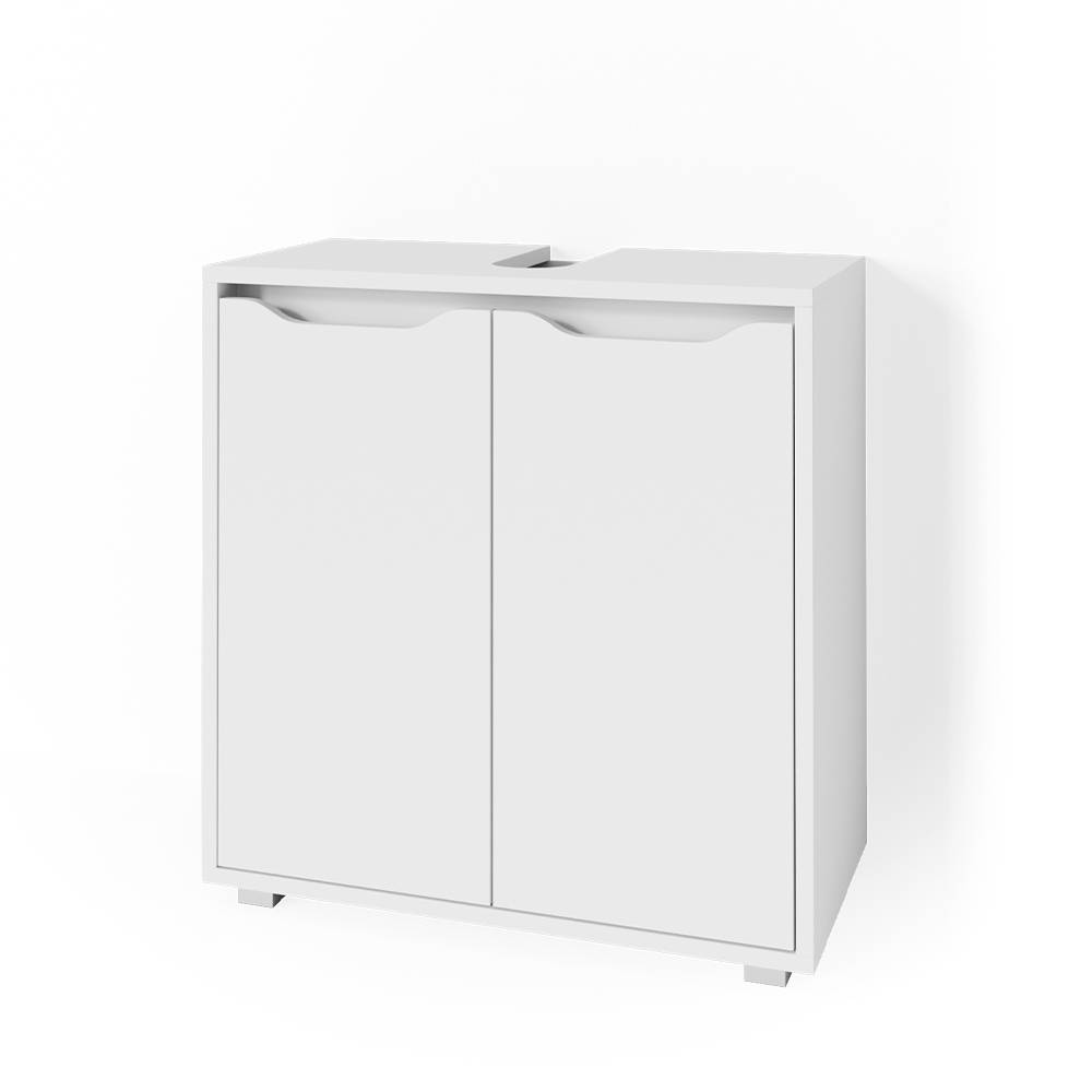 Oskar Kinderland 60Cm Single Bathroom Vanity Base Only in White brown,white