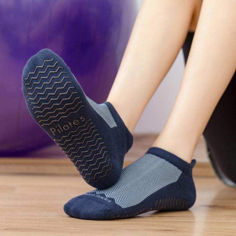 Happypilot Professional Women Pilates Socks Non Slip Breathable Yoga Socks Ladies Fitness Sports Ballet Dance Sock For Yoga Pilates black