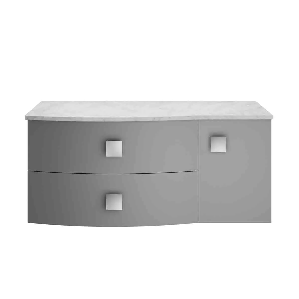 VASARI 101.2Cm Wall Mounted Single Bathroom Vanity Base Only gray