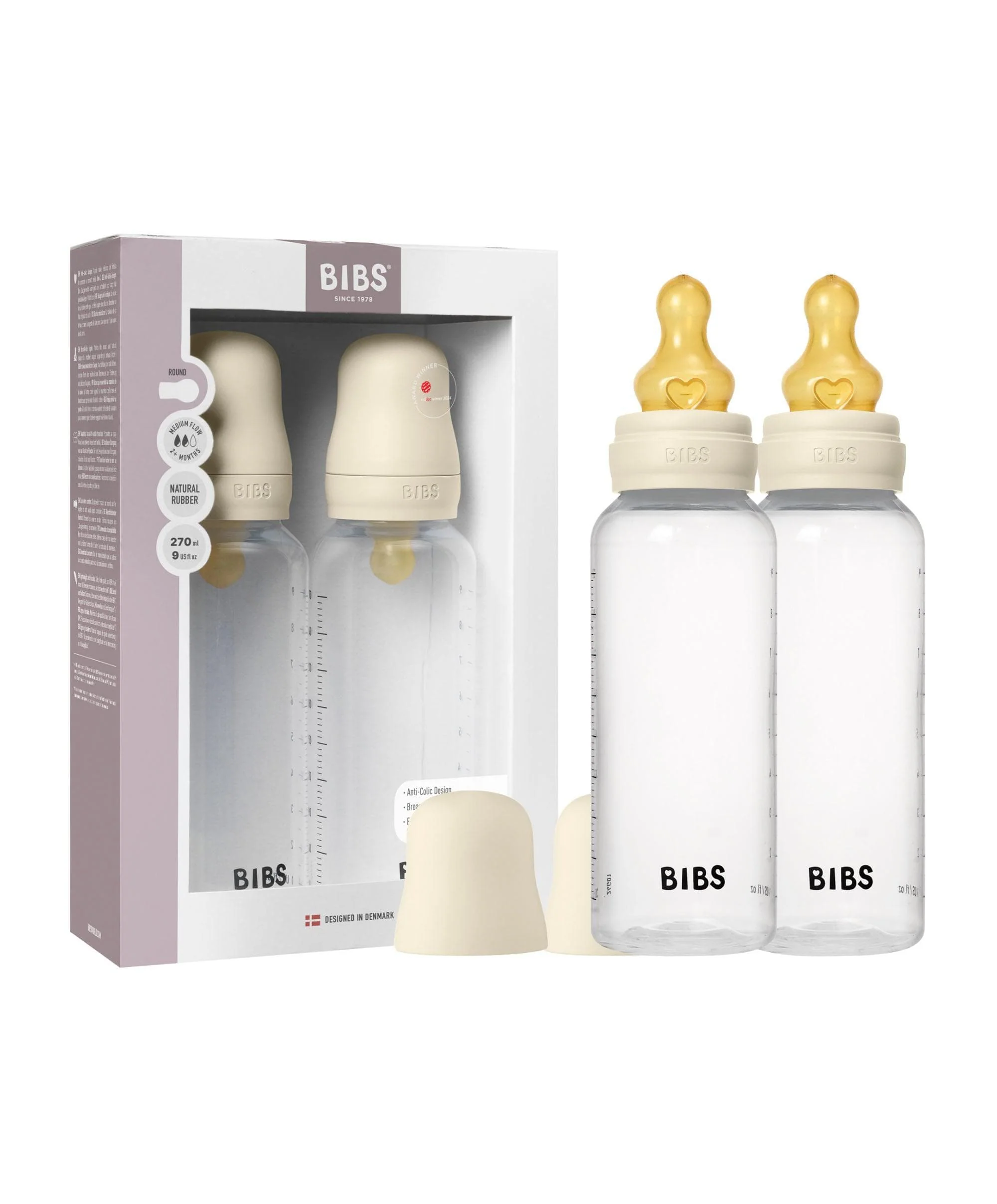 BIBS Baby Bottles 2 Pack - 270ml