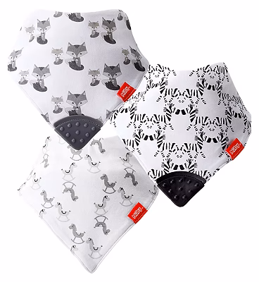 Nuby Teething Bandana Bibs 3PK  Unisex