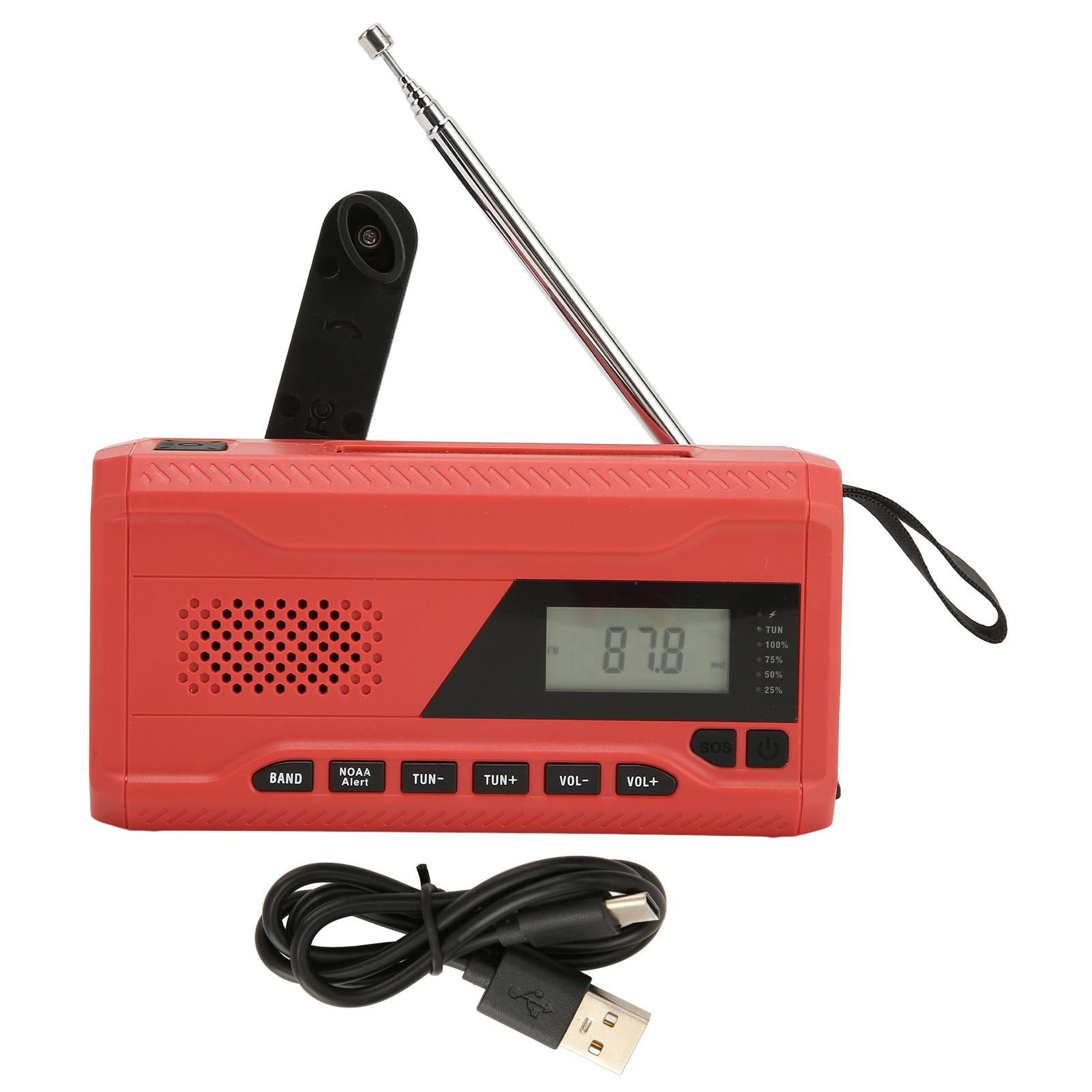 Hand Crank Emergency Radio Multifunctional FM AM WB Portable Solar Radios for Household Emergency