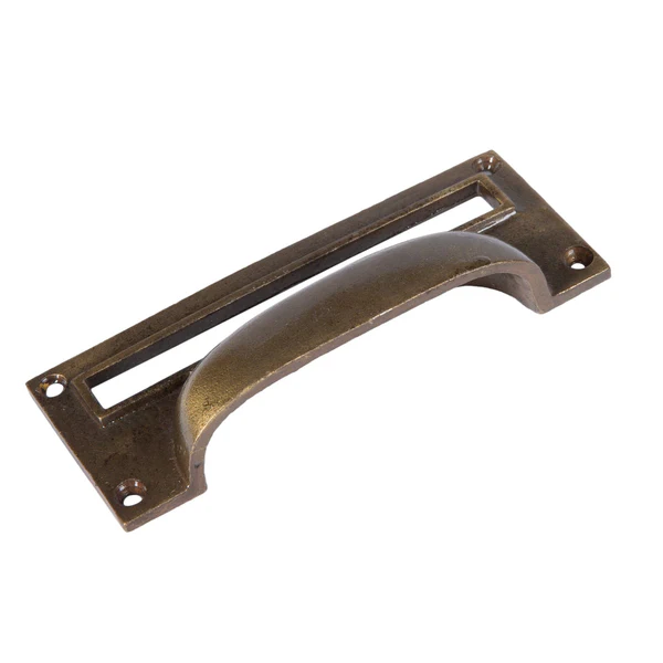Hammer and Tongs Hammer & Tongs - Filing Cabinet Cup Handle With Card Frame - W130mm X H50mm
