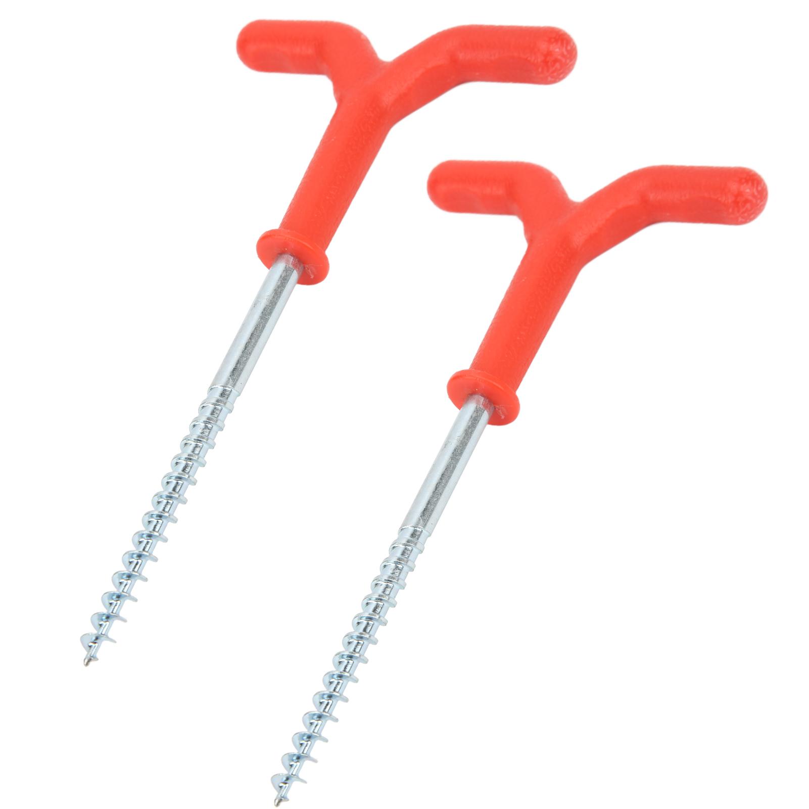 Fishine 2pcs Ice Fishing Rod Holders Ice Drill Augers Winter Fishing Tent Pegs Nail Outdoor Fishing