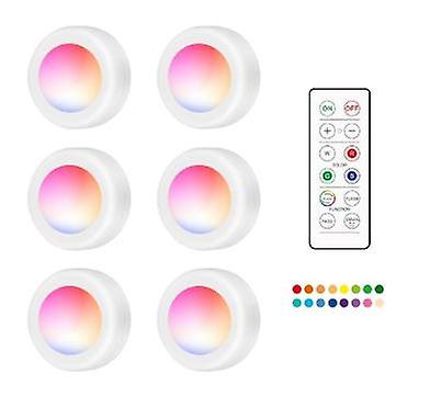 Best Trade 6 Pack Wireless LED Spotlights with Remote Control