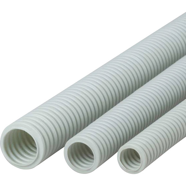 HEIDEMANN 13367 PVC-U Flexible Conduit EN20 25m Grey Flame-Resistant