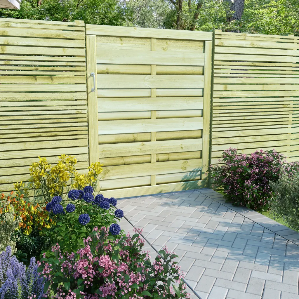 VidaXL Garden Gate Impregnated Pinewood 100x125 cm Green