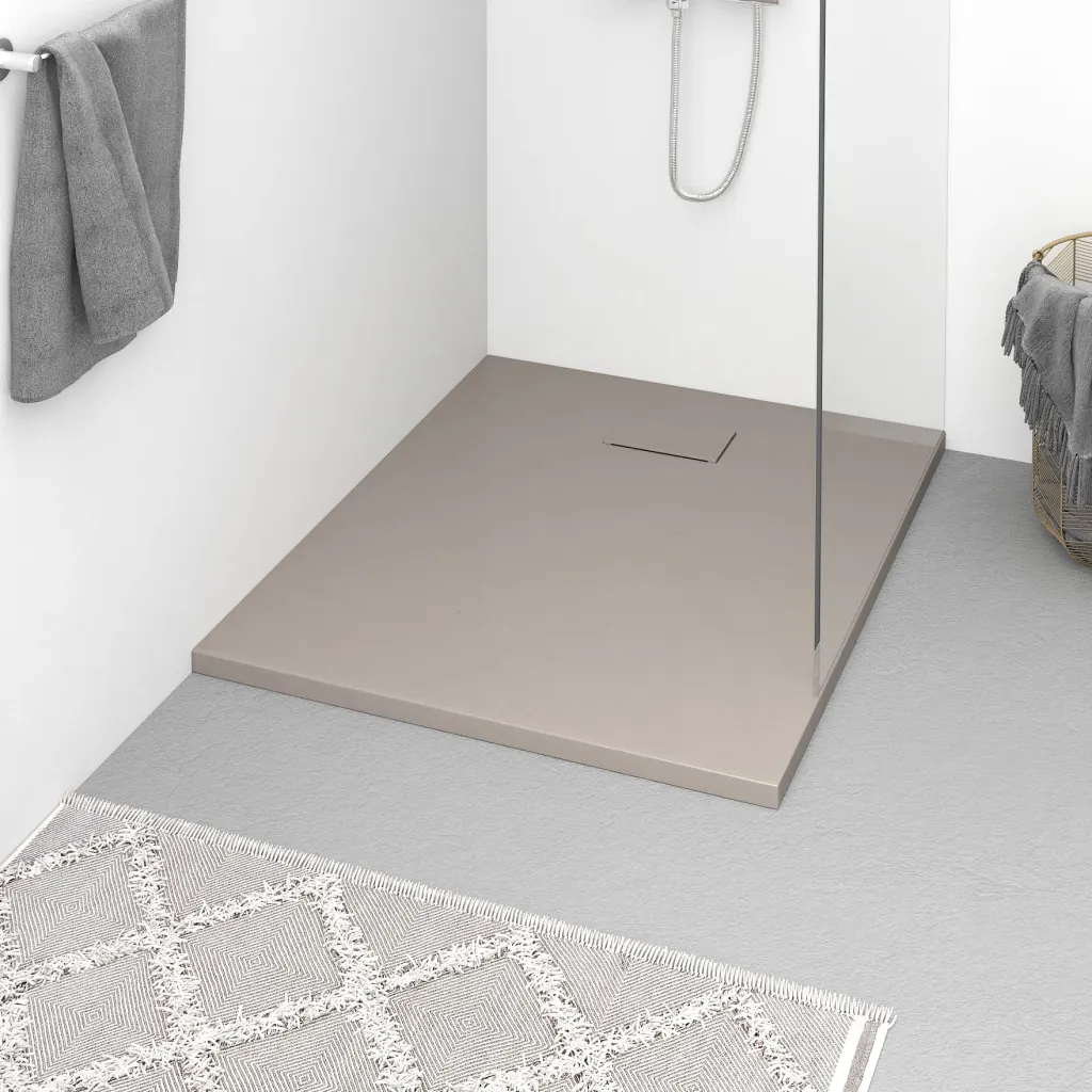 VidaXL Shower Base Tray SMC Brown 100x80 cm