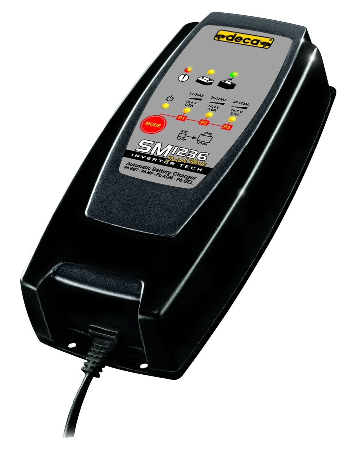 DECA - Senza marca//Generico - Caricabatterie auto portatile per batterie 12 V multifunzione 301204