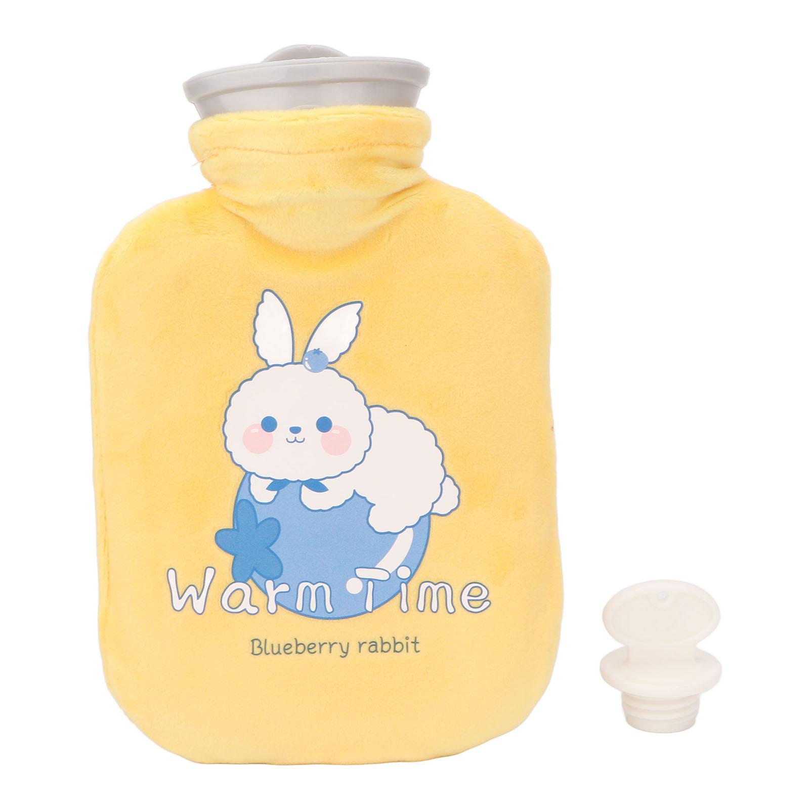 GoolRC Hot Water Bottle Soft Cover Hot Cold Compress Portable Thicken Pain Reduction Leakproof Rubber Hot