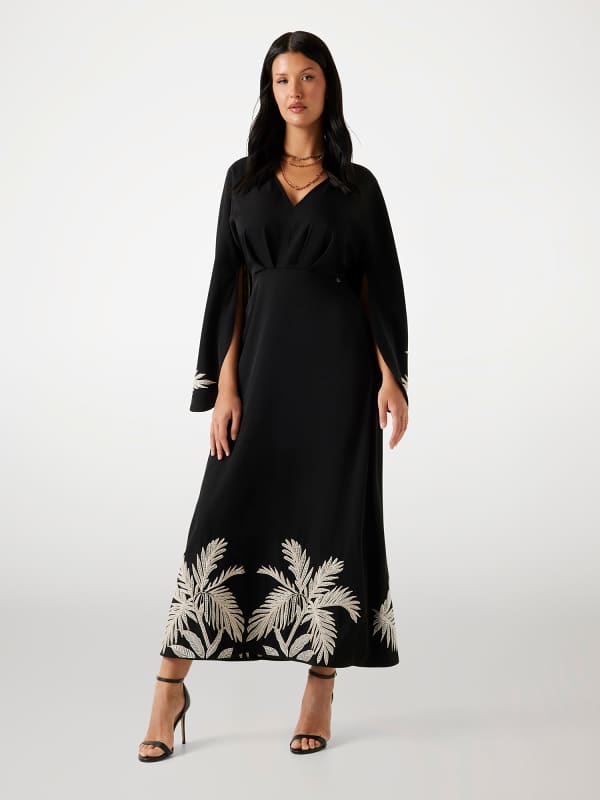 GUESS Embroidered Maxi Dress