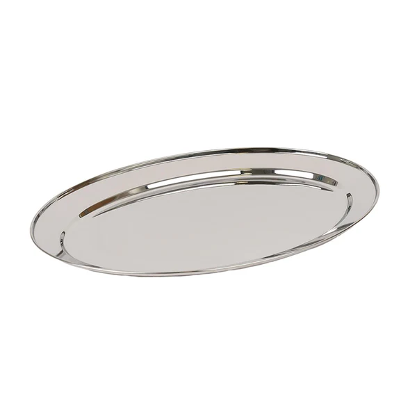 Oval Stainless Steel Serving Platter - 40cm x 27cm