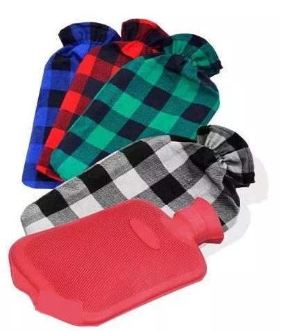 MANADA - Beauty Eco-Friendly Hot Water Bottle with Cover, 2-Liter Capacity, Single Unit
