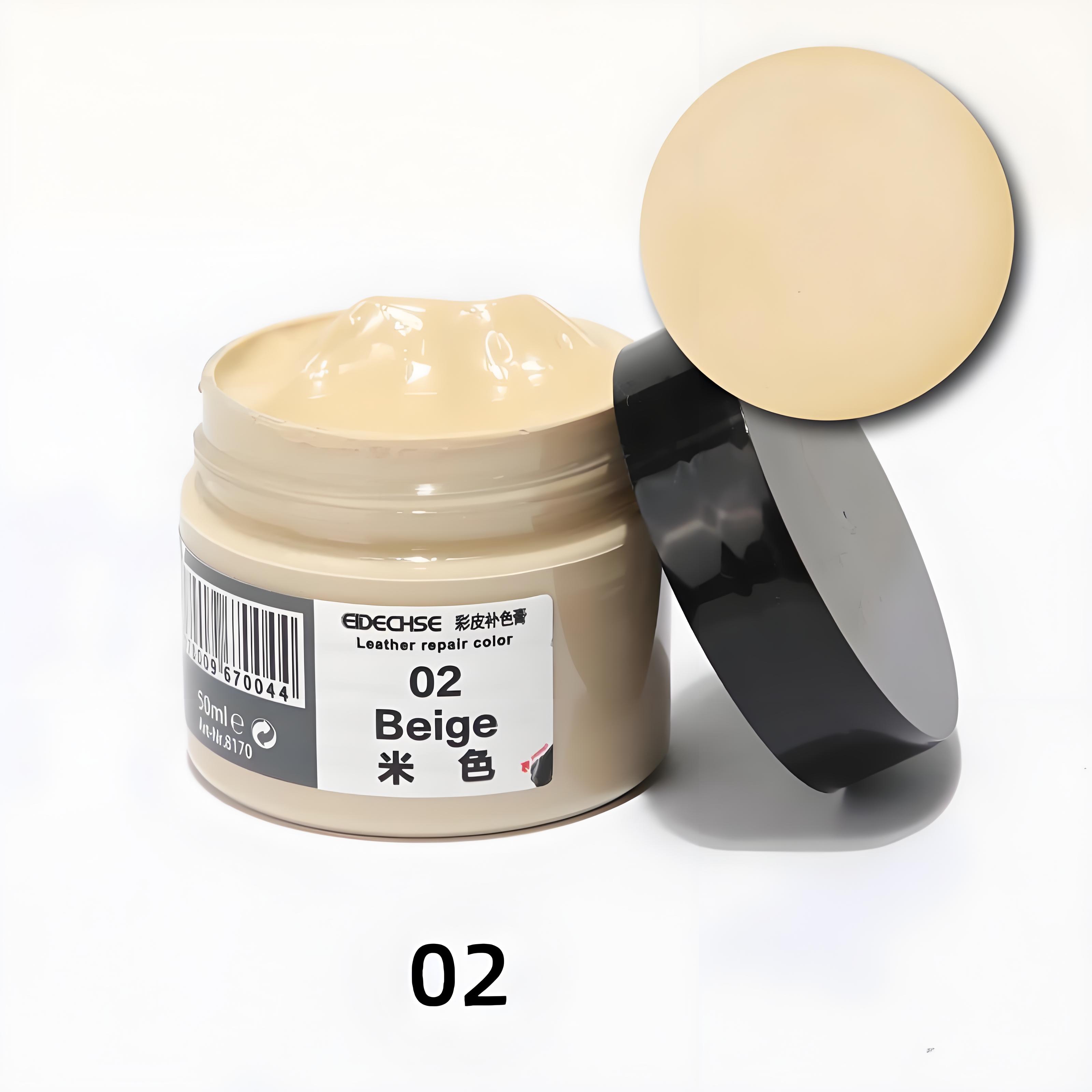 YJMP 50ml Leather Repair Cream Filler Compound Leather Restoration For Shoe CarSeat Sofa Coats Holes Scratch Crack Restore Repair Color beige