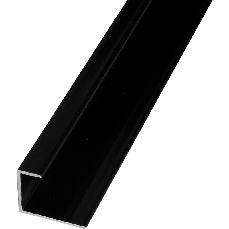 Mermaid Laminate Shower Wall Panel Trims End Cap in Black