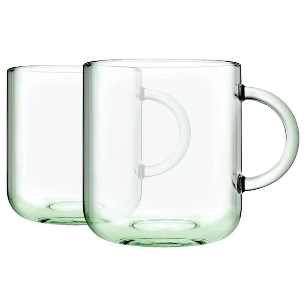 Pasabahce Aware Iconic Recycled Glass Mugs - 245Ml - Green - Pack Of 2
