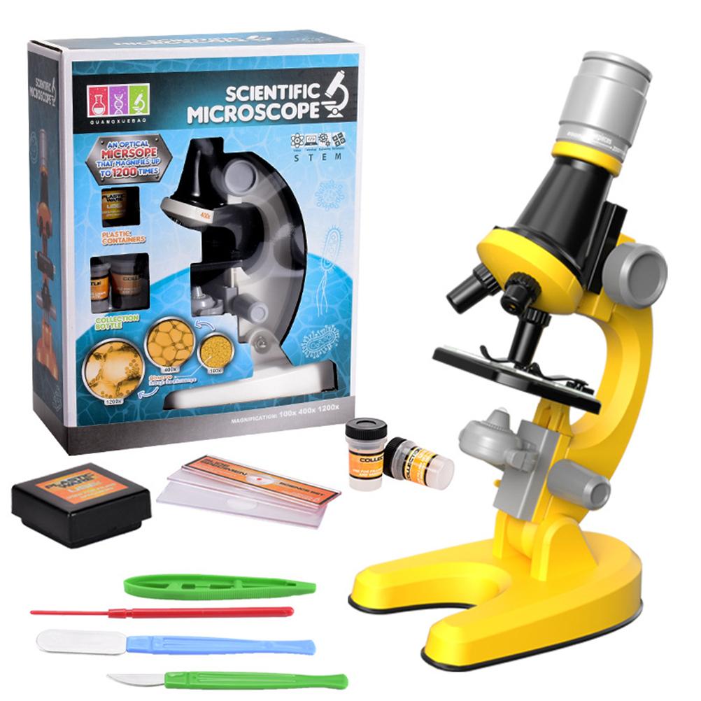 COSYHOME Microscope Kit for Kids 100X 400X 1200X Student Microscope for Beginner Science Kits Educational