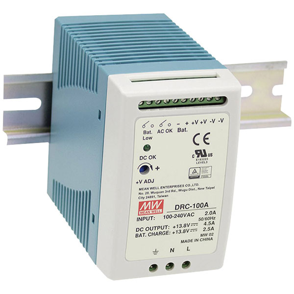 MEAN WELL Drc-60A Power Supply, Ac-Dc, 13.8V, 2.8A