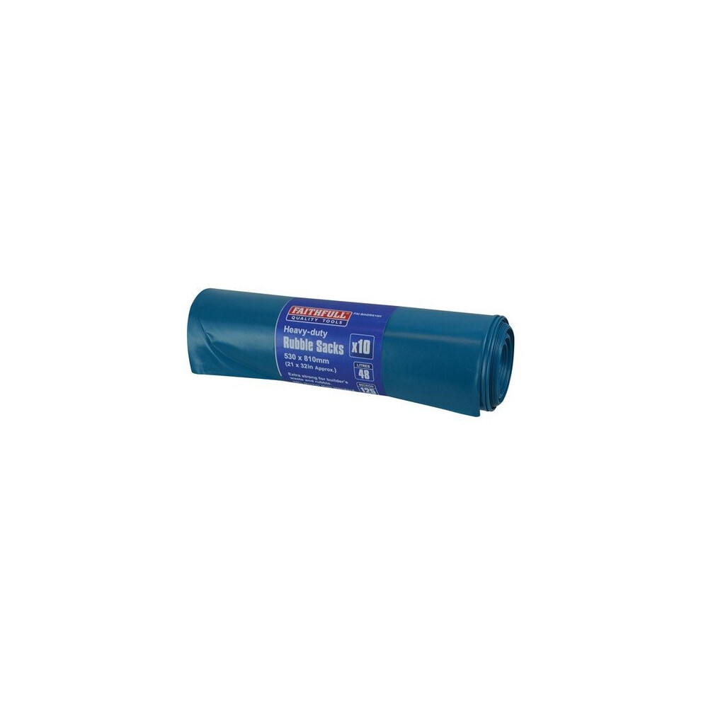 Faithfull Blue Heavy Duty Rubble Sacks (Pkt 10)