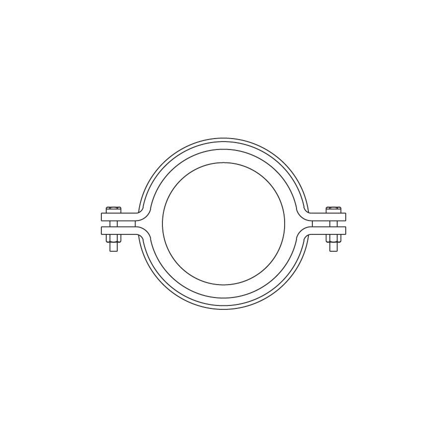 Timesaver Cast Iron Soil Pipe Conversion Coupling - 65mm x 75mm Black 191695
