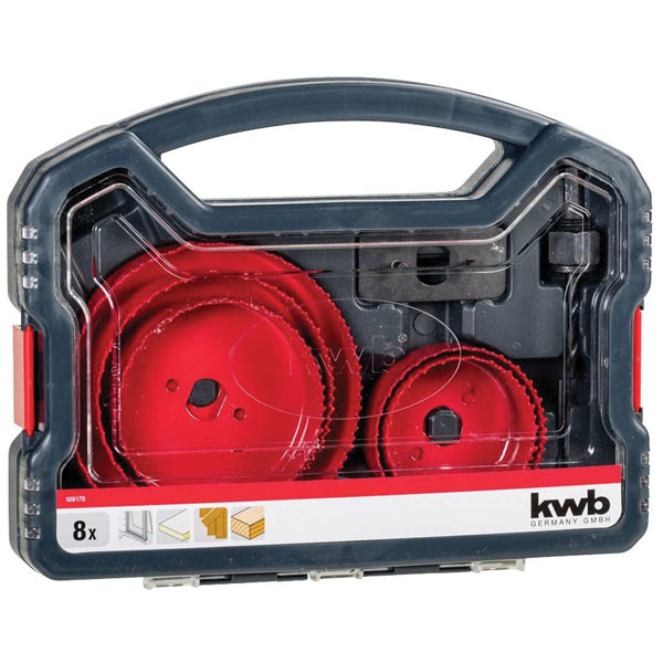 KWB 497900 Hole Saw set 4-piece for cordless screwdrivers 26-52mm