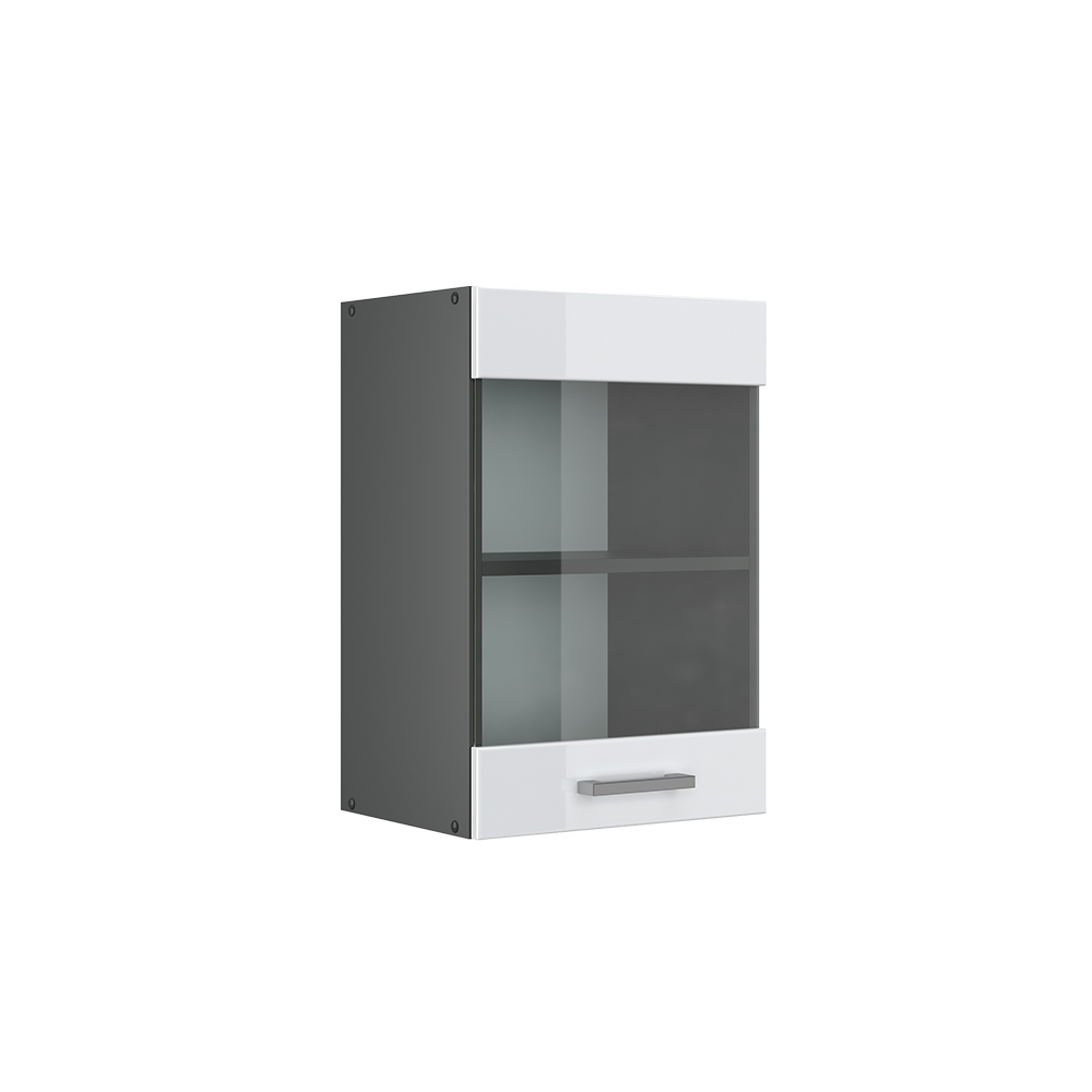 Oskar Kinderland 60Cm H x 40Cm W x 31Cm D Oak Wall Unit Cabinet gray,white