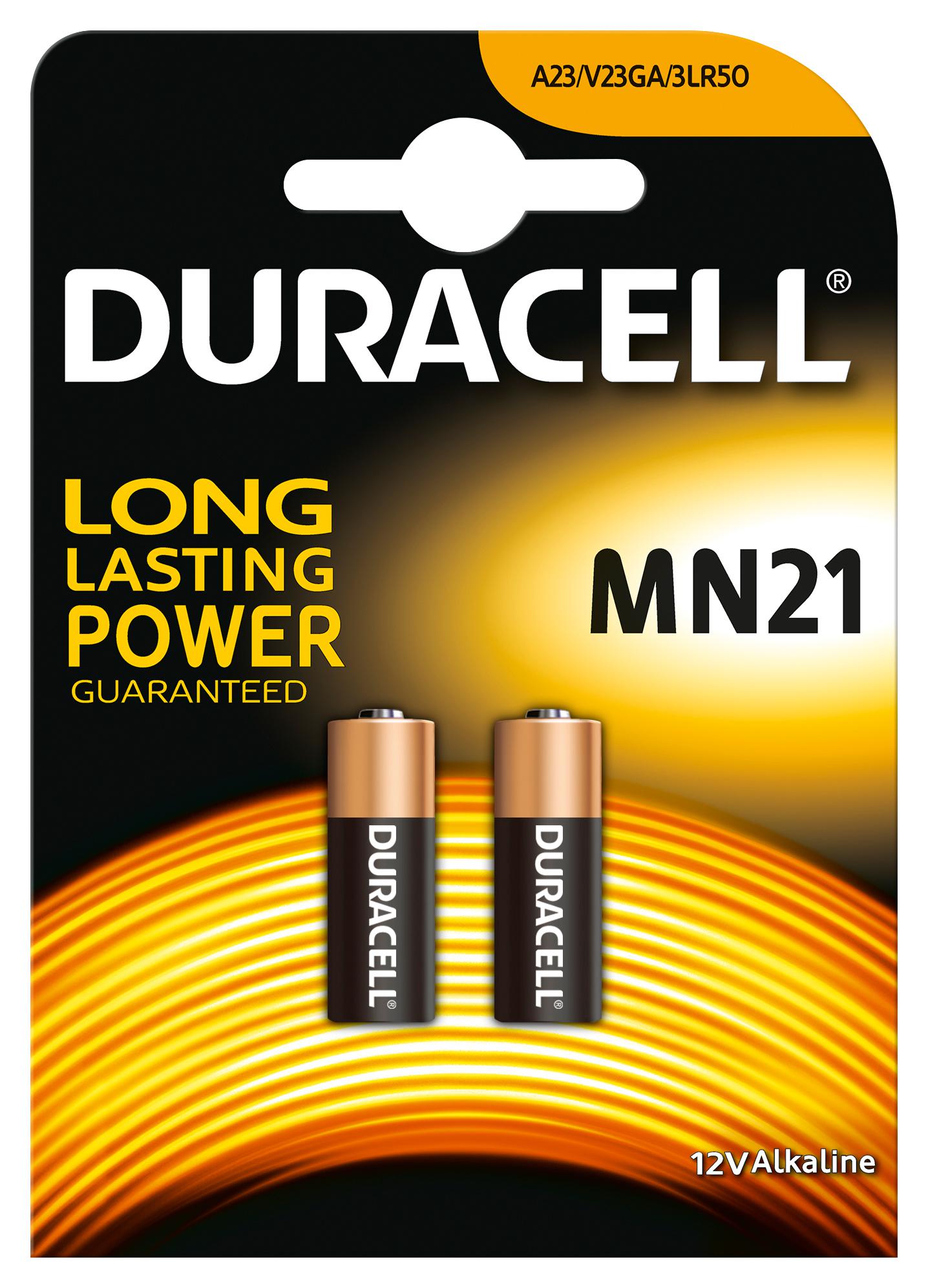 Duracell Mn21 Battery, Mn21, 33Mah, 12V, Pk2
