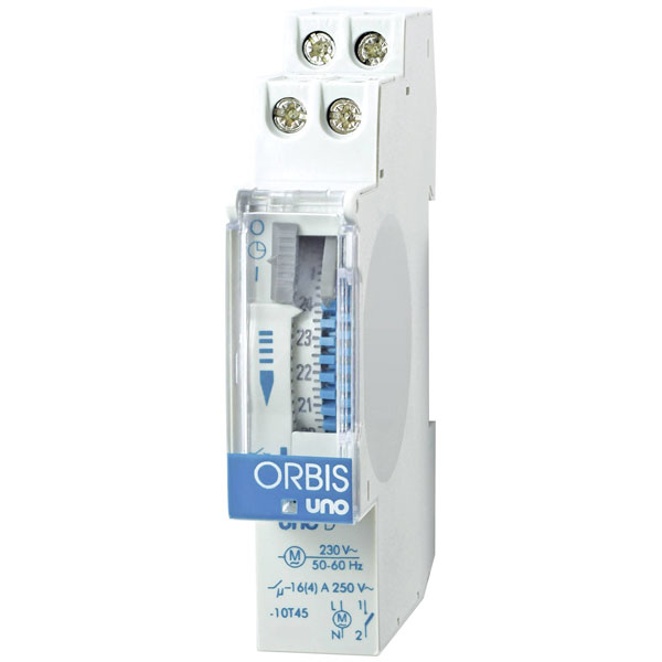 ORBIS Zeitschalttechnik Orbis Ob400232 Uno Qrd Din Rail Timer 230v Ac Analogue 1 Piece