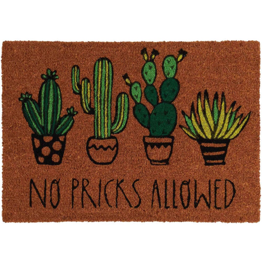 Printed Coir Mat Slogan - Brown