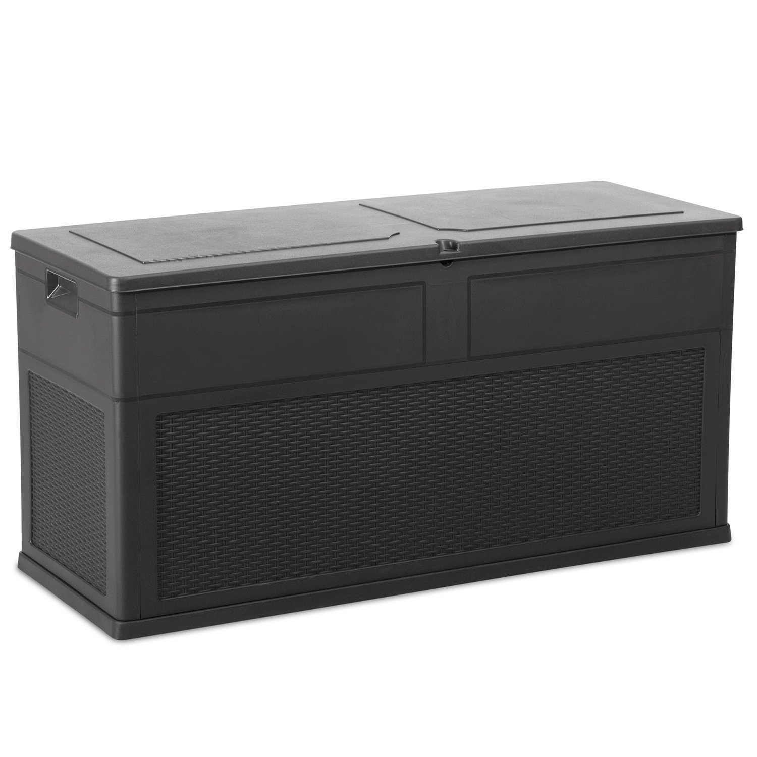 Senza MarcaGenerico Baule da esterno multiuso contenitore panca cassapanca in plastica da giardino