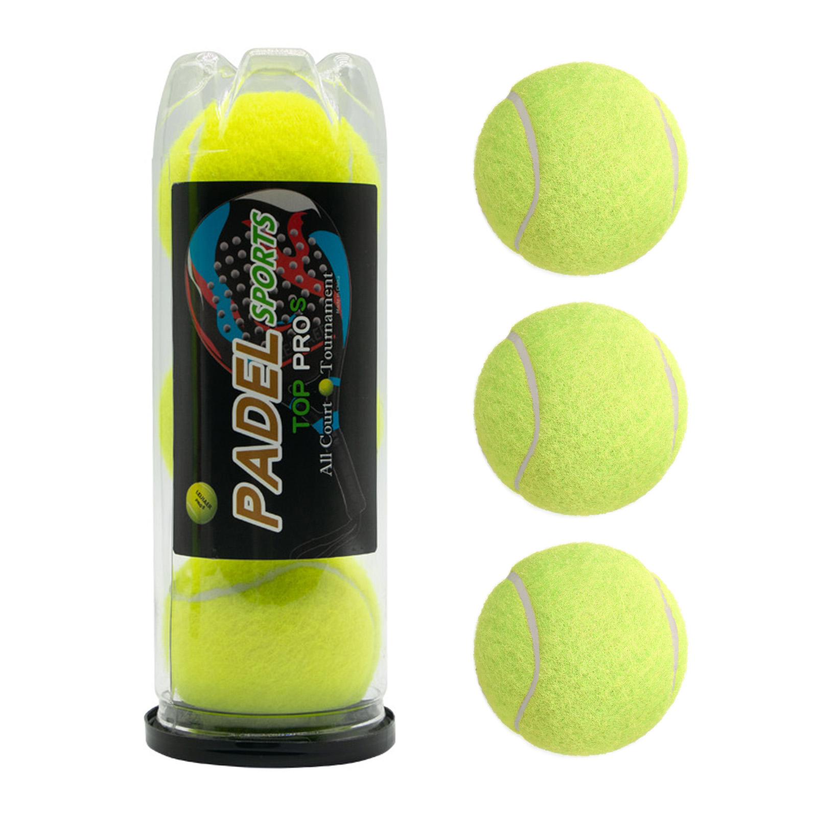 3pcs Paddle Tennis Balls High Bounce Tennis Balls for Tennis Tournaments green