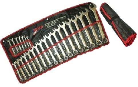 BRIXO Set di 25 chiavi combinate in cromo vanadio per idraulico meccanico