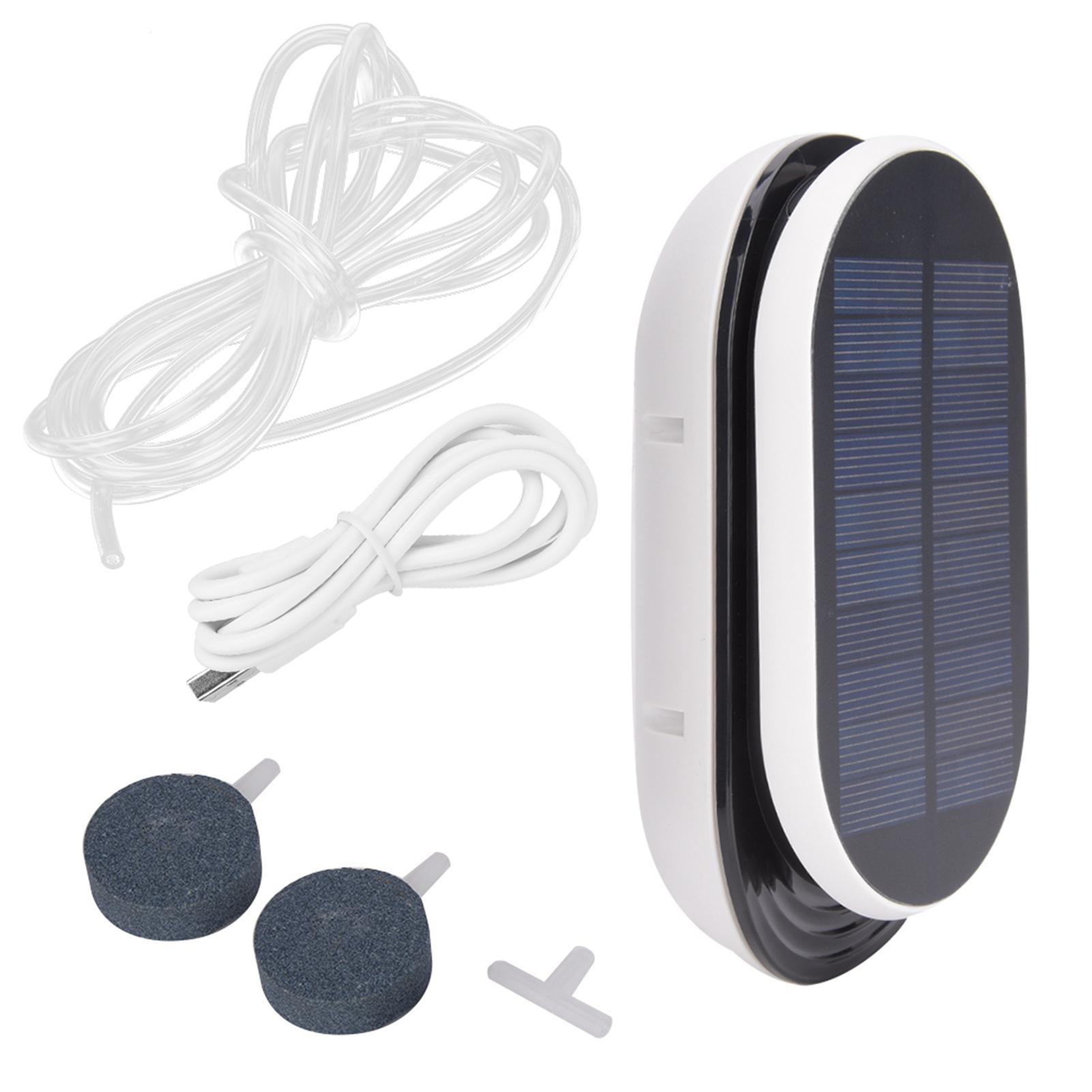 Koogeelife AP007 3Level Solar Powered Air Pump Portable Oxygenator Aerator for AquariumsFish Tanks