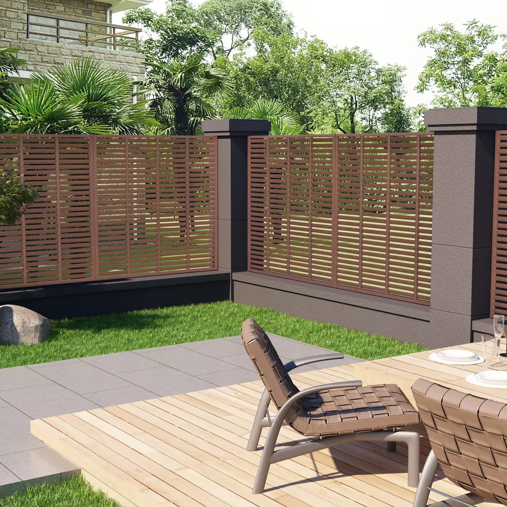VidaXL Louver Fence WPC 180x180 cm Brown