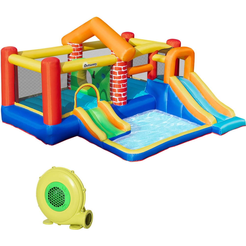 Outsunny Kids Bouncy Castle with Blower