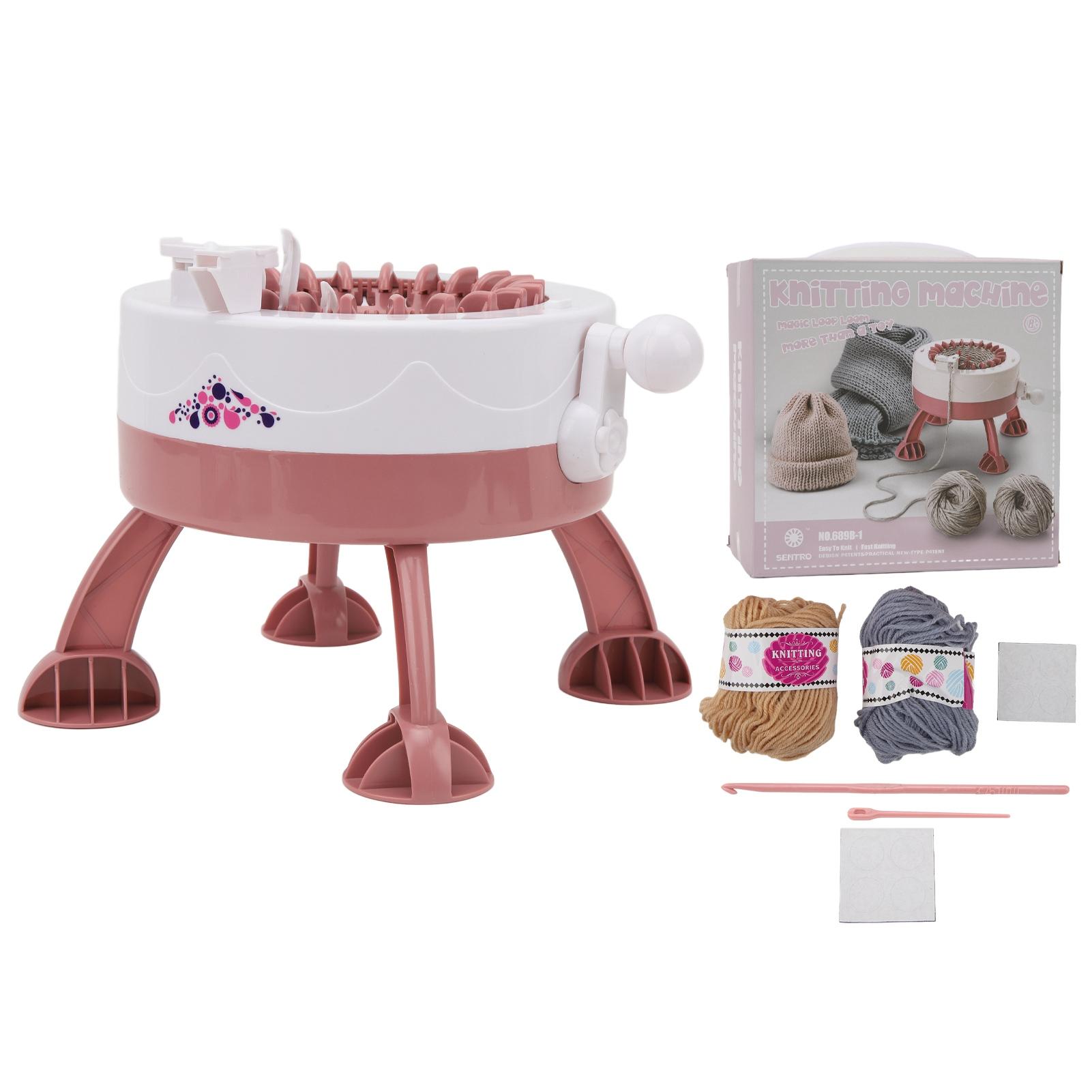 Neoglint Needles Knitting Machine Rotating Round DIY Weaving Loom Knitting Machine for Scarves Gloves