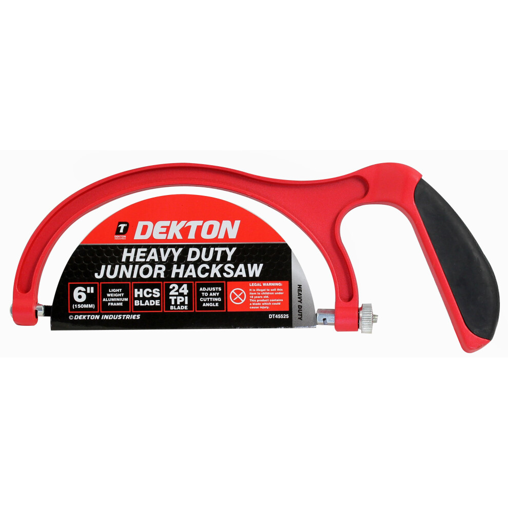 Avron Dekton Heavy Duty Junior Hacksaw - junior saw hacksaw dekton hacksawcoping 12 150mm heavy duty aluminium frame hcs 6