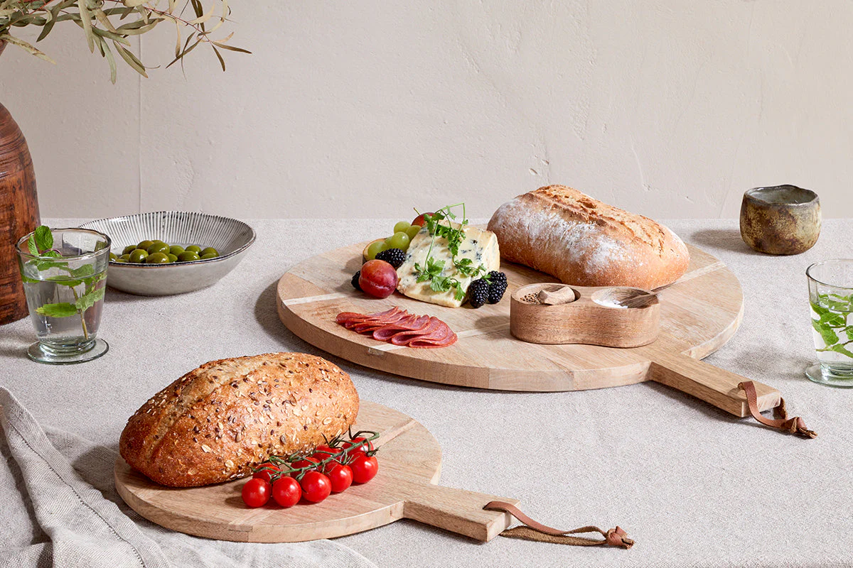 Nkuku Pijja Panelled Pizza Board | Serveware | Natural | Small