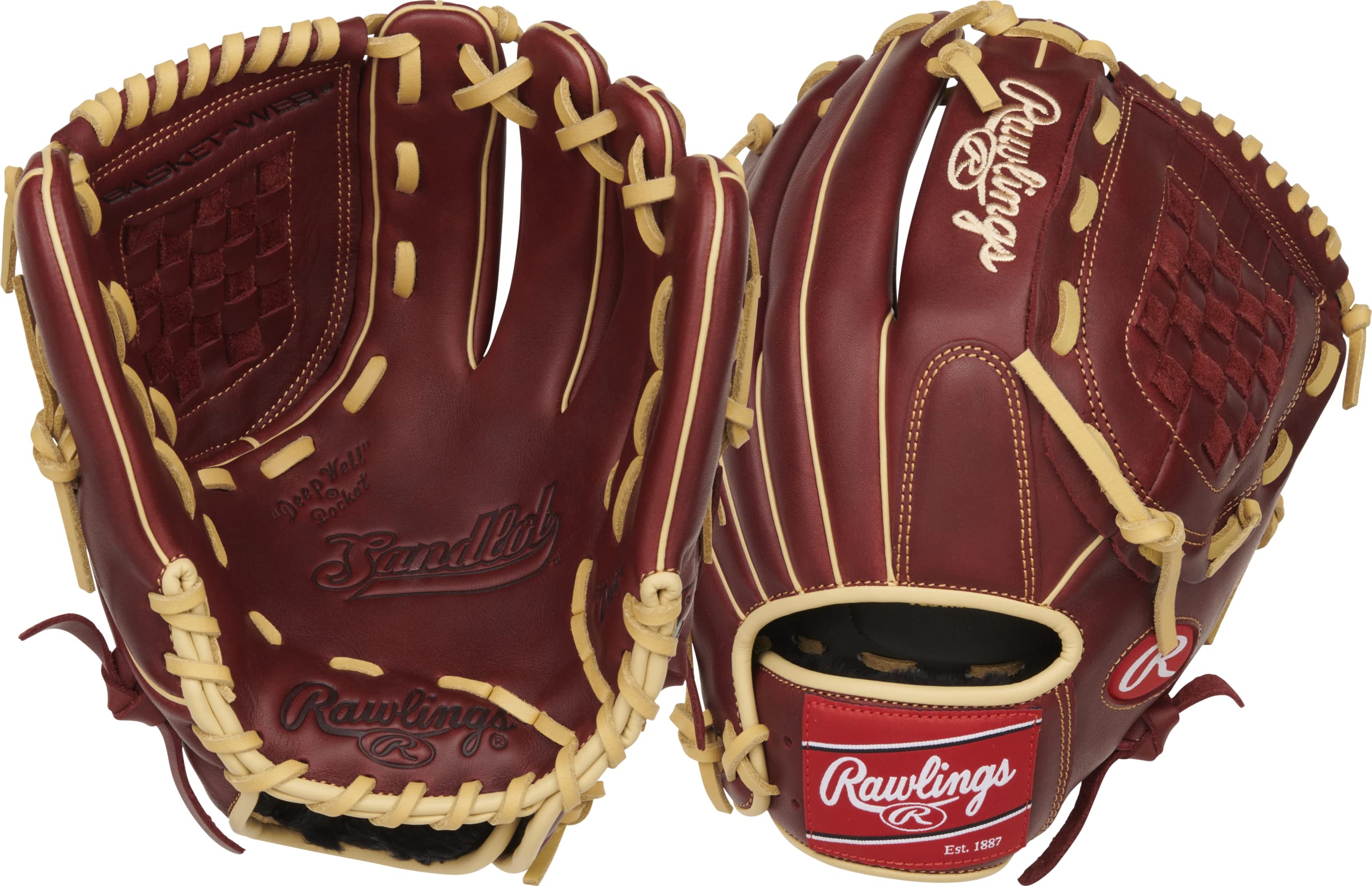 Rawlings SANDLOT Baseball Glove Thrower 12 inches Basketweb Right-handed -