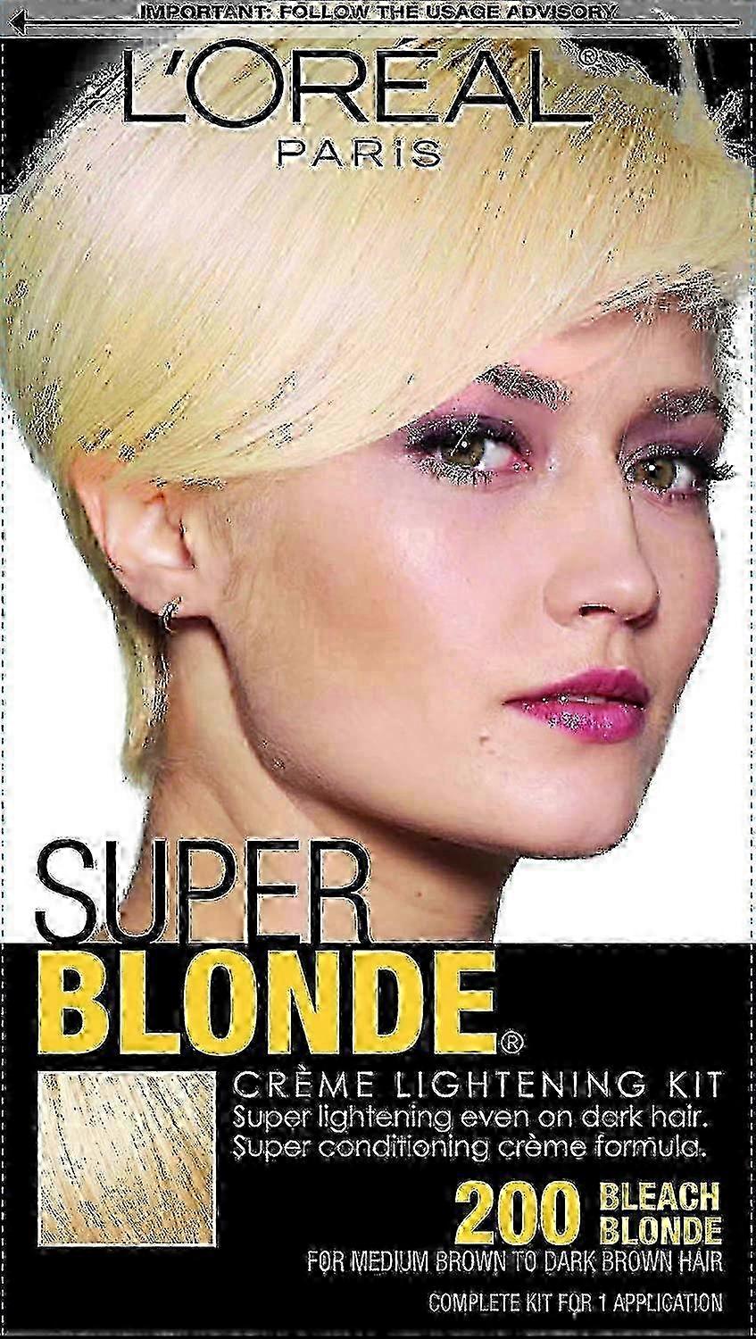 LâOrÃ©al Paris L'Oreal Paris Super Blonde Creme Lightening, 200 Bleach Blonde, 1 Kit