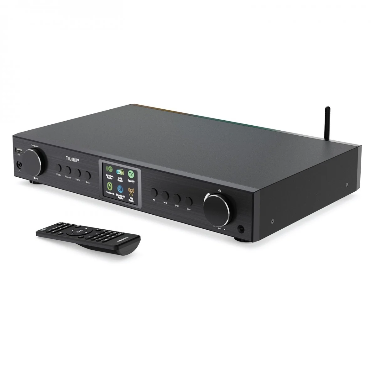 Majority FTZ-ADT-BLK 2 UK Fitzwilliam 2 Network Player - Black, Black