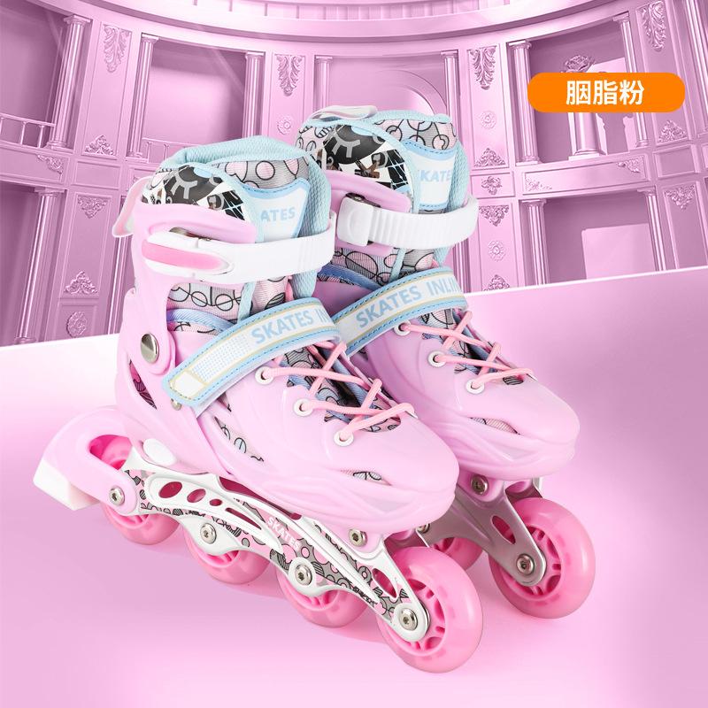 Angel Ting Children's Professional Inline Roller Skates Beginner Men's and Women's Adult Hard Shell Protective Skating Roller Skates M size 35-38