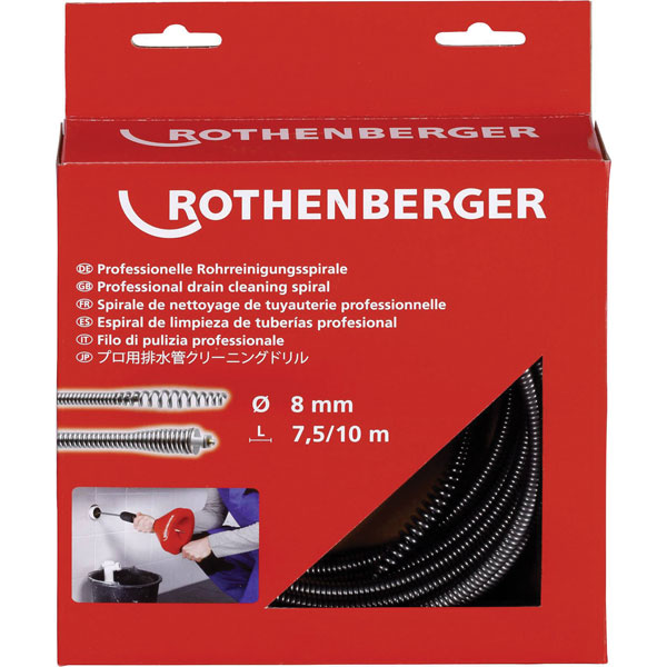 Rothenberger Rospi Drain Cleaning Cable - 8mm x 10m
