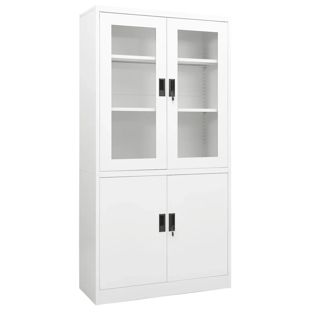VidaXL Office Cabinet White 90x40x180 cm Steel